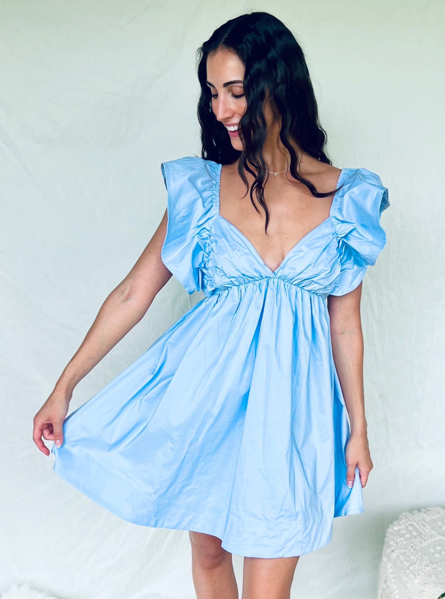 Poppy Ruffle Sleeve Babydoll Dress