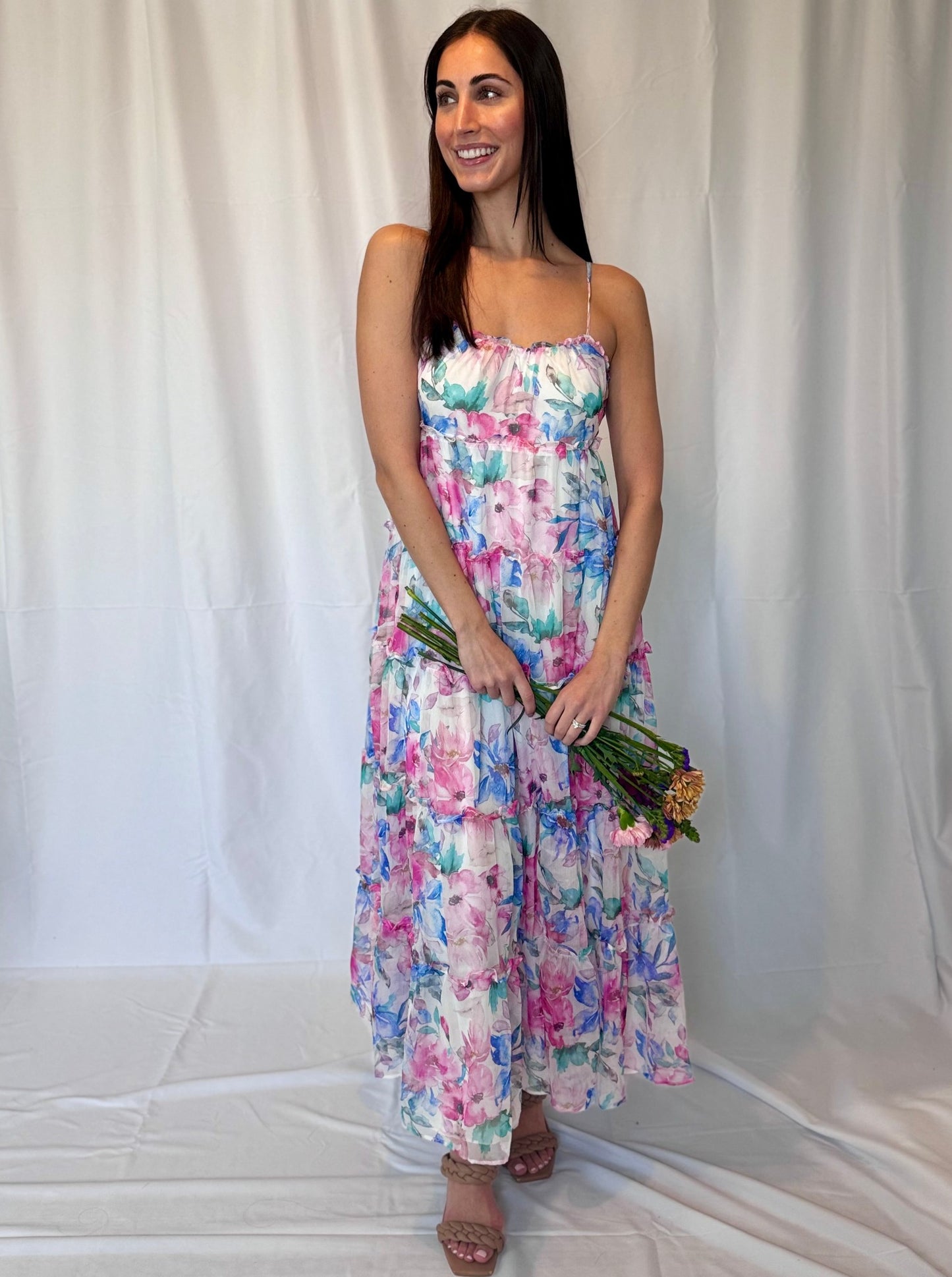 Celine Multi Floral Maxi Dress