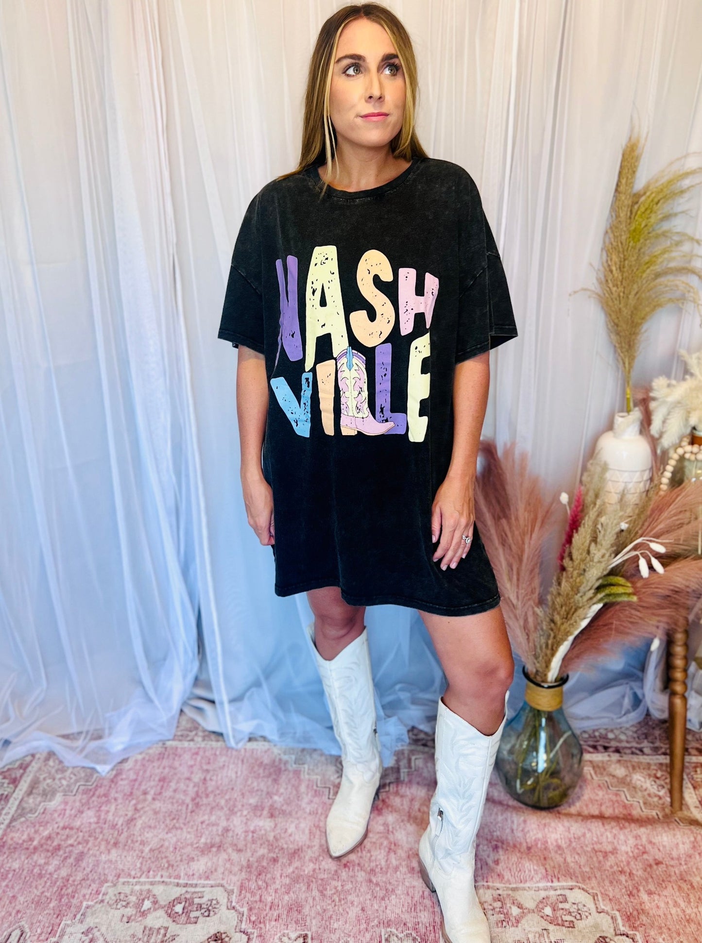 Got My Boots On Nashville T-shirt Dress