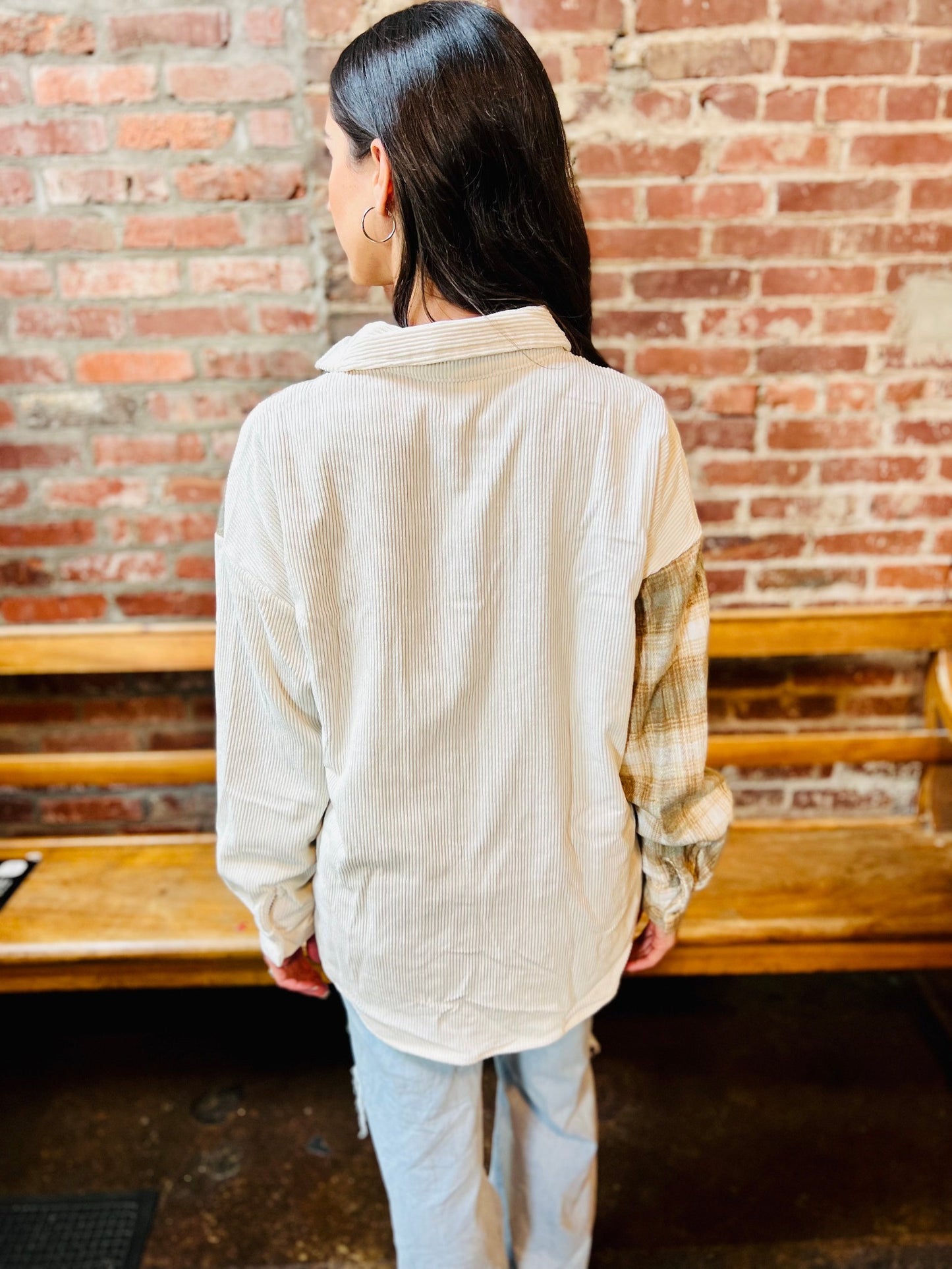 Peyton Corduroy Plaid Shacket
