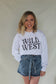 "Wild West" White Graphic Sweatshirt