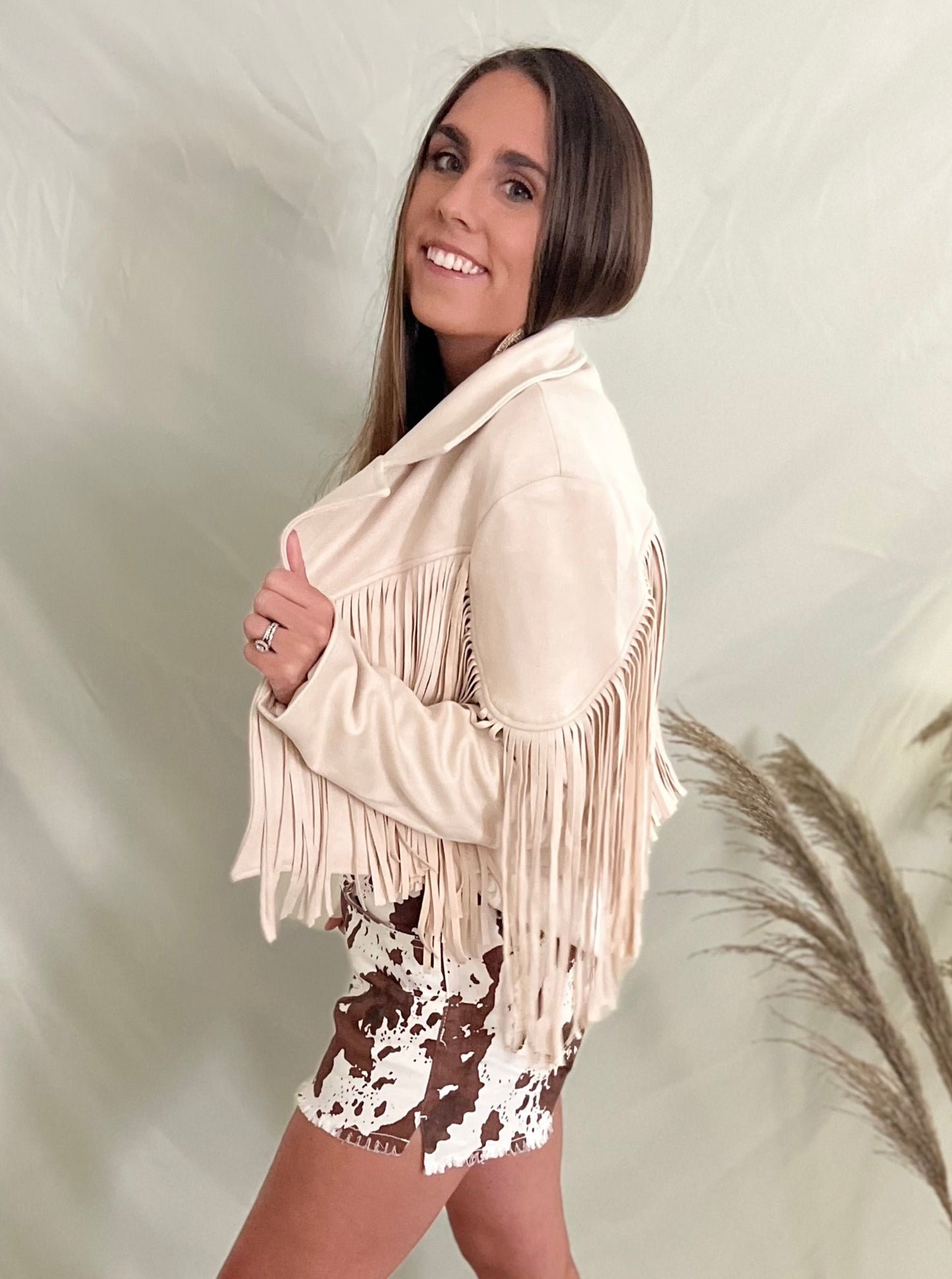 Knockin' Boots Tan Suede Fringe Jacket