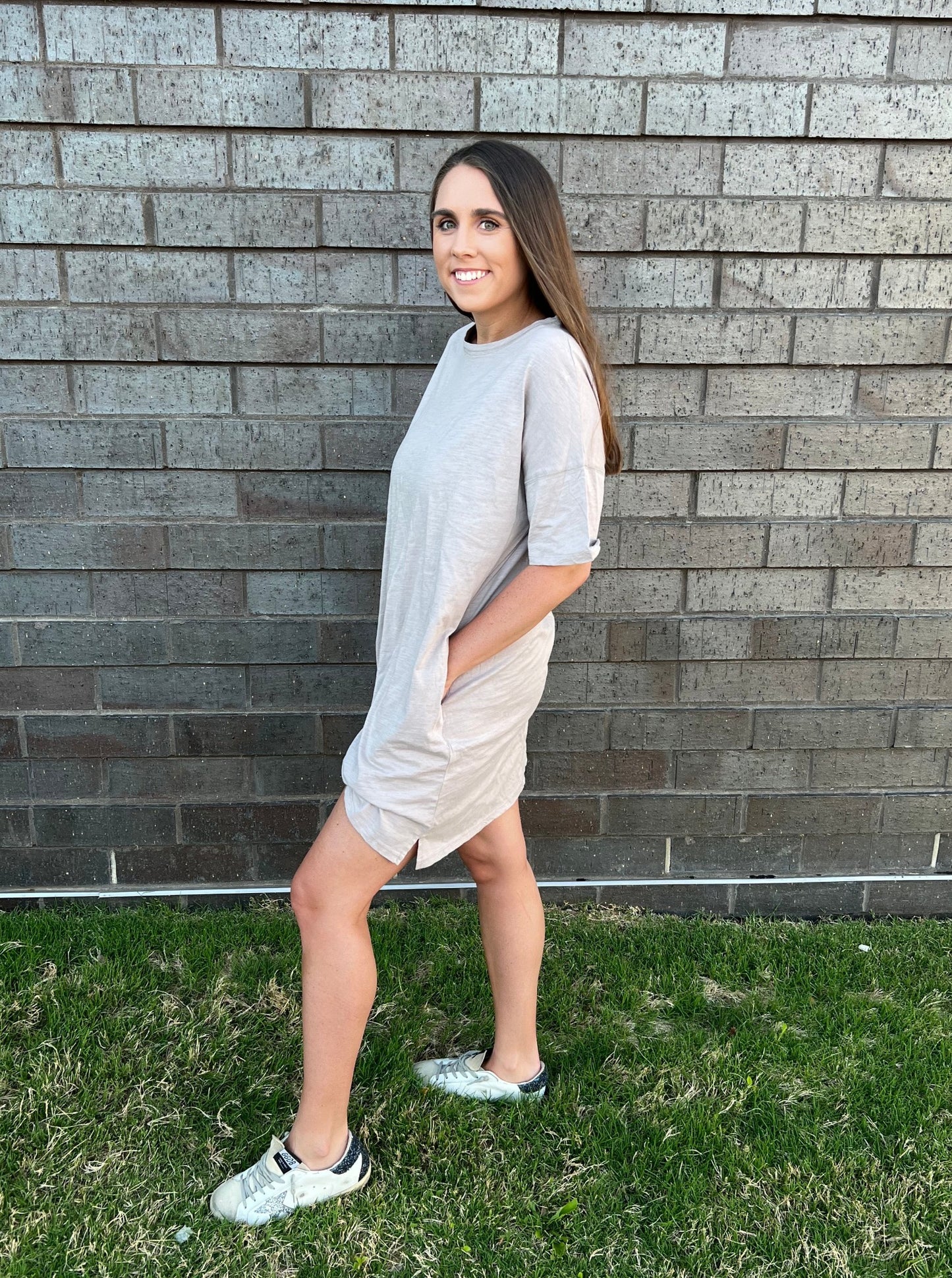 Follow Me Stone T-shirt Dress