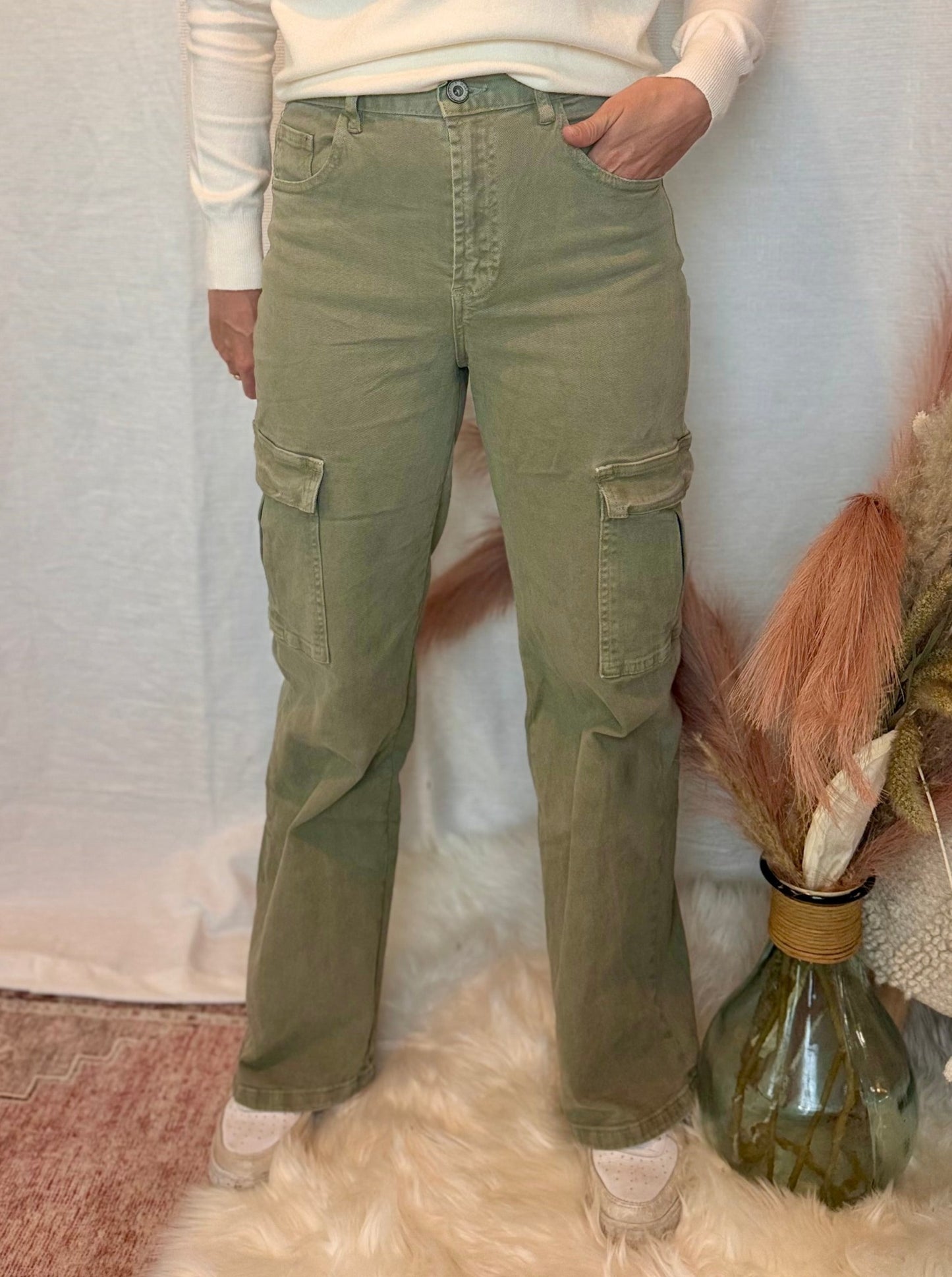 Larissa Olive Cargo Pants
