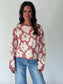 Wrenley Rose and Oat Floral Sweater