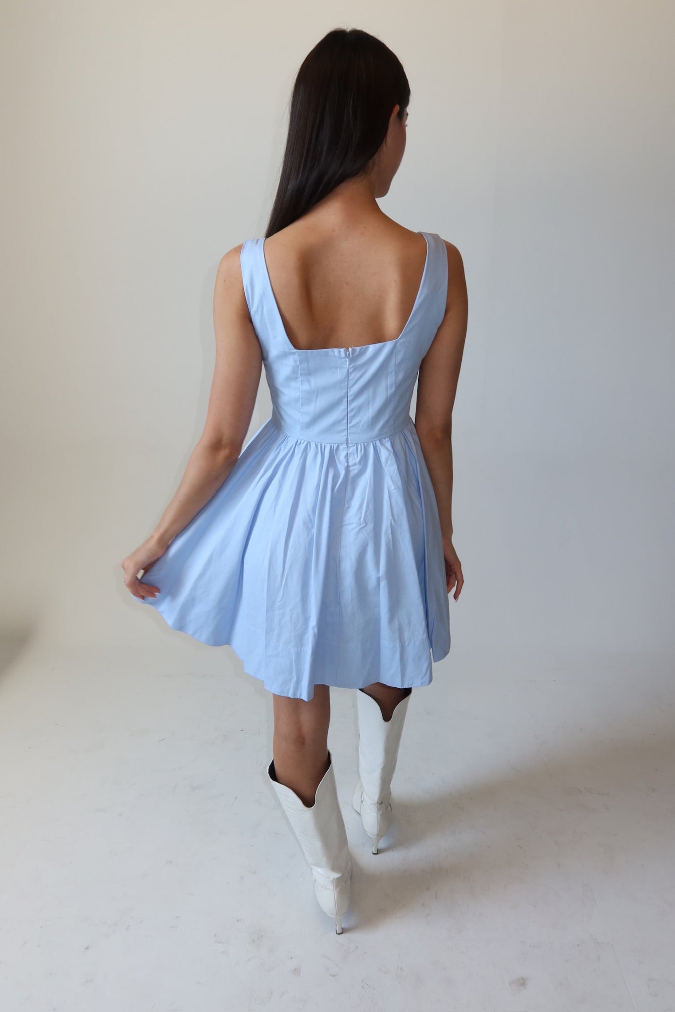 Mandi Light Blue Mini Dress with Corset Top Wild Iris Boutique Mandi Light Blue Mini Dress with Corset Top Wild Iris Boutique