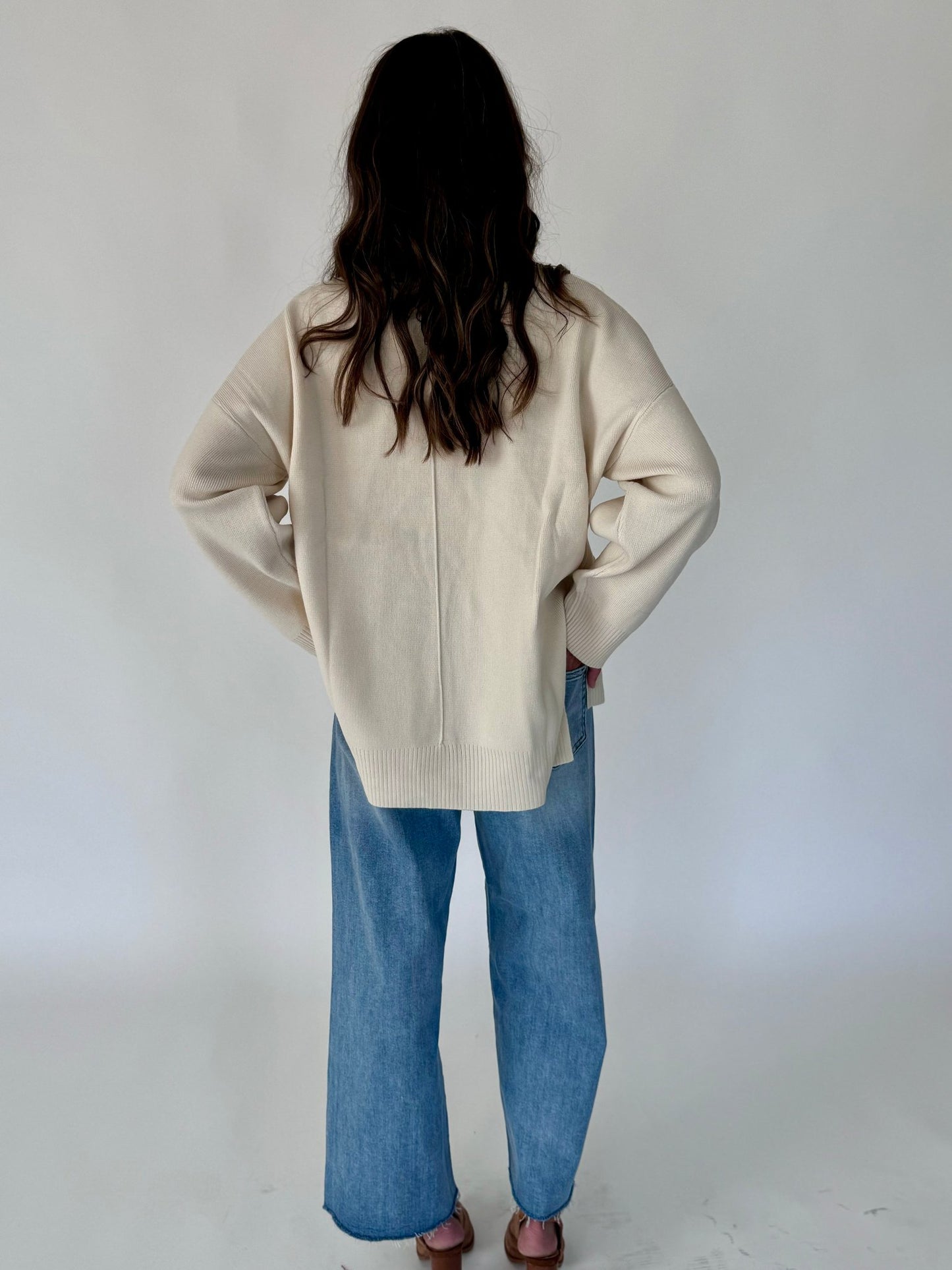 Brynn Cream Mockneck Sweater