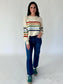 Teagan Rainbow Stripe Balloon Sweater