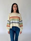 Teagan Rainbow Stripe Balloon Sweater