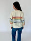 Teagan Rainbow Stripe Balloon Sweater