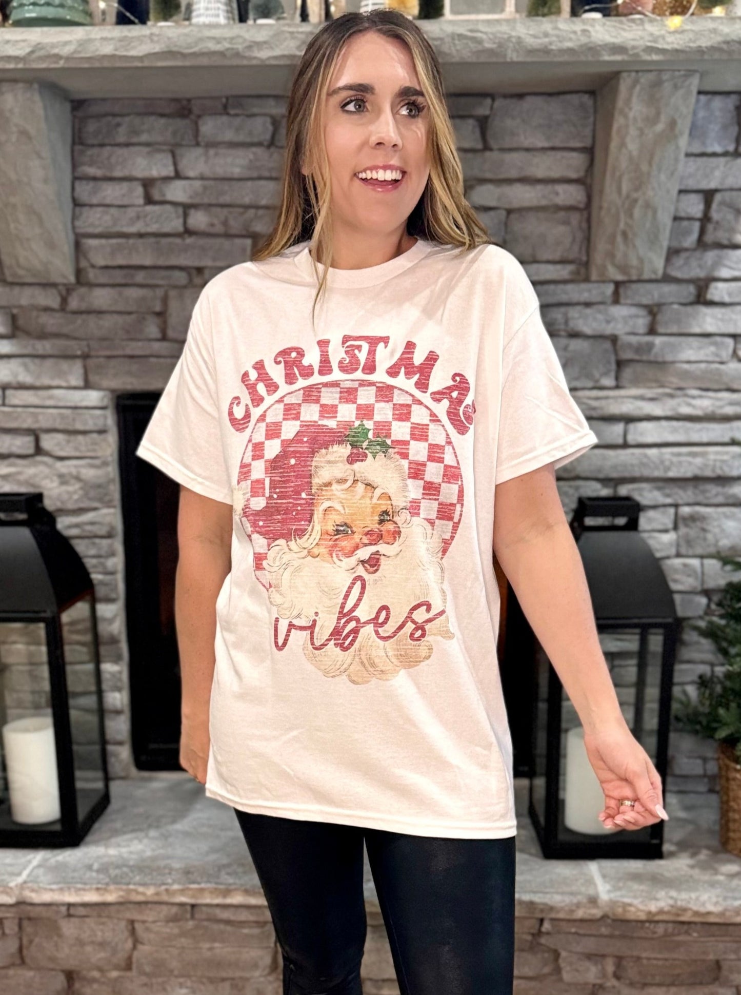 Christmas Vibes Oversized Graphic Tee