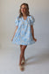 Rowan Sky Blue Embroidered Shift Dress