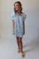 Rowan Sky Blue Embroidered Shift Dress