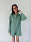 Jade Green Ribbed Romper