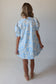Rowan Sky Blue Embroidered Shift Dress