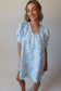 Rowan Sky Blue Embroidered Shift Dress