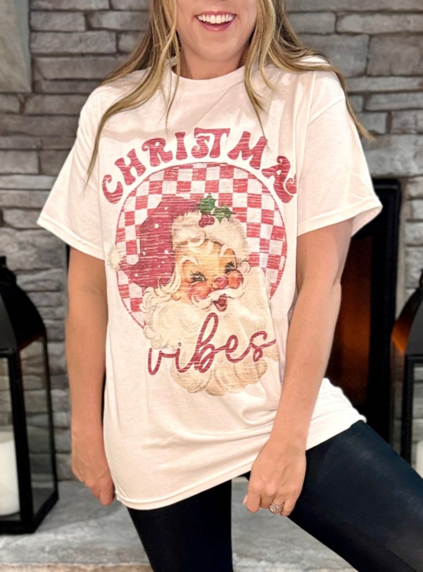 Christmas Vibes Oversized Graphic Tee