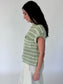 Ariela Green & White Stripe Sweater Vest