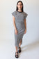 Briella Black & White Stripe Midi Dress