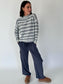 Trinity Grey and Navy Stripe Sweater