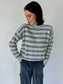 Trinity Grey and Navy Stripe Sweater