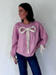 Gabriella Pink Bow Sweater