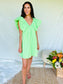 Rylee Puff Sleeve Babydoll Dress Honeydew