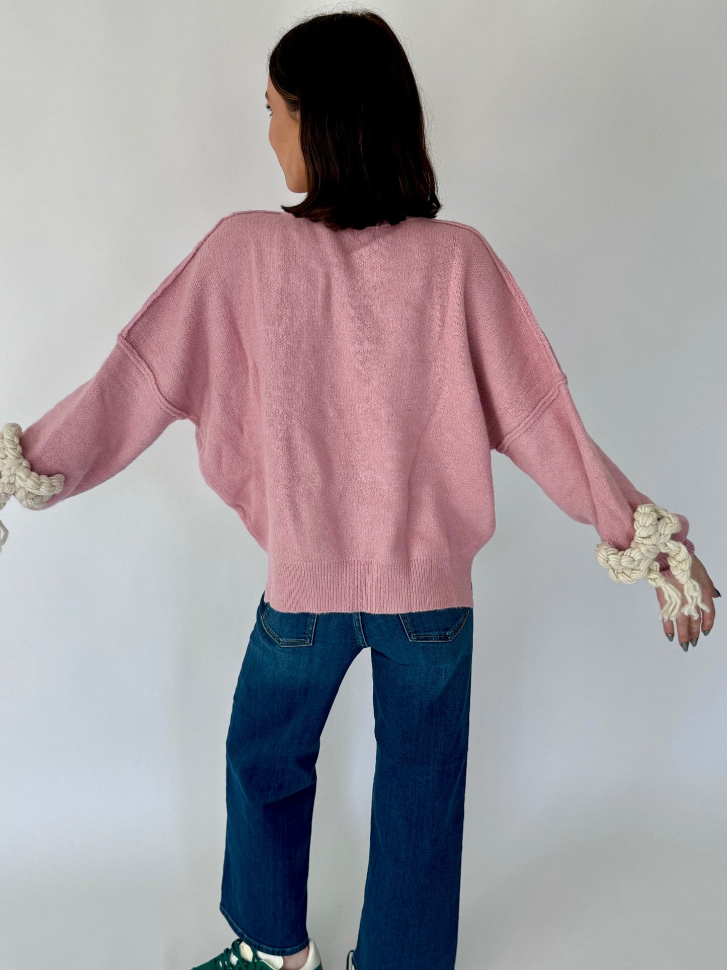 Gabriella Pink Bow Sweater