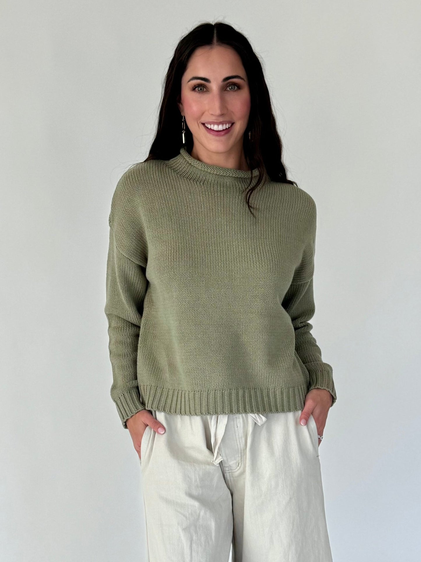 Lyndsay Sage Mock Neck Sweater