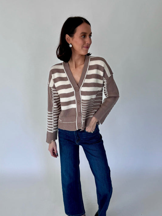 Francesca Multi Stripe Knit Cardigan