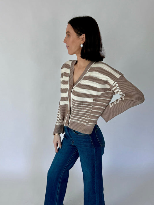 Francesca Multi Stripe Knit Cardigan