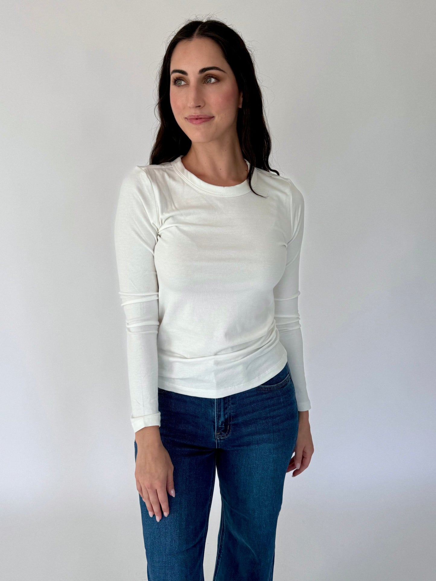 Serena Ivory Long Sleeve Knit Top