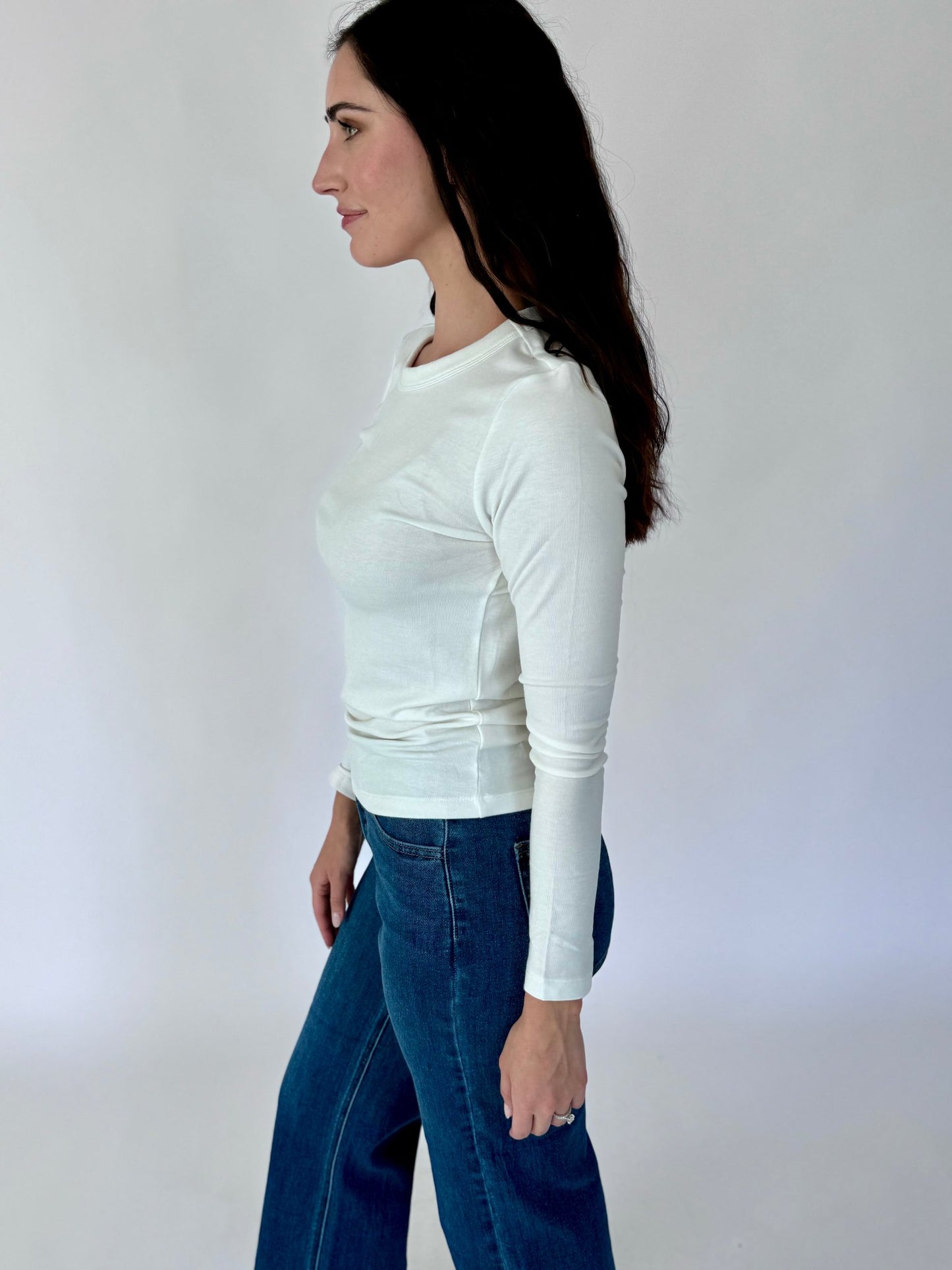 Serena Ivory Long Sleeve Knit Top