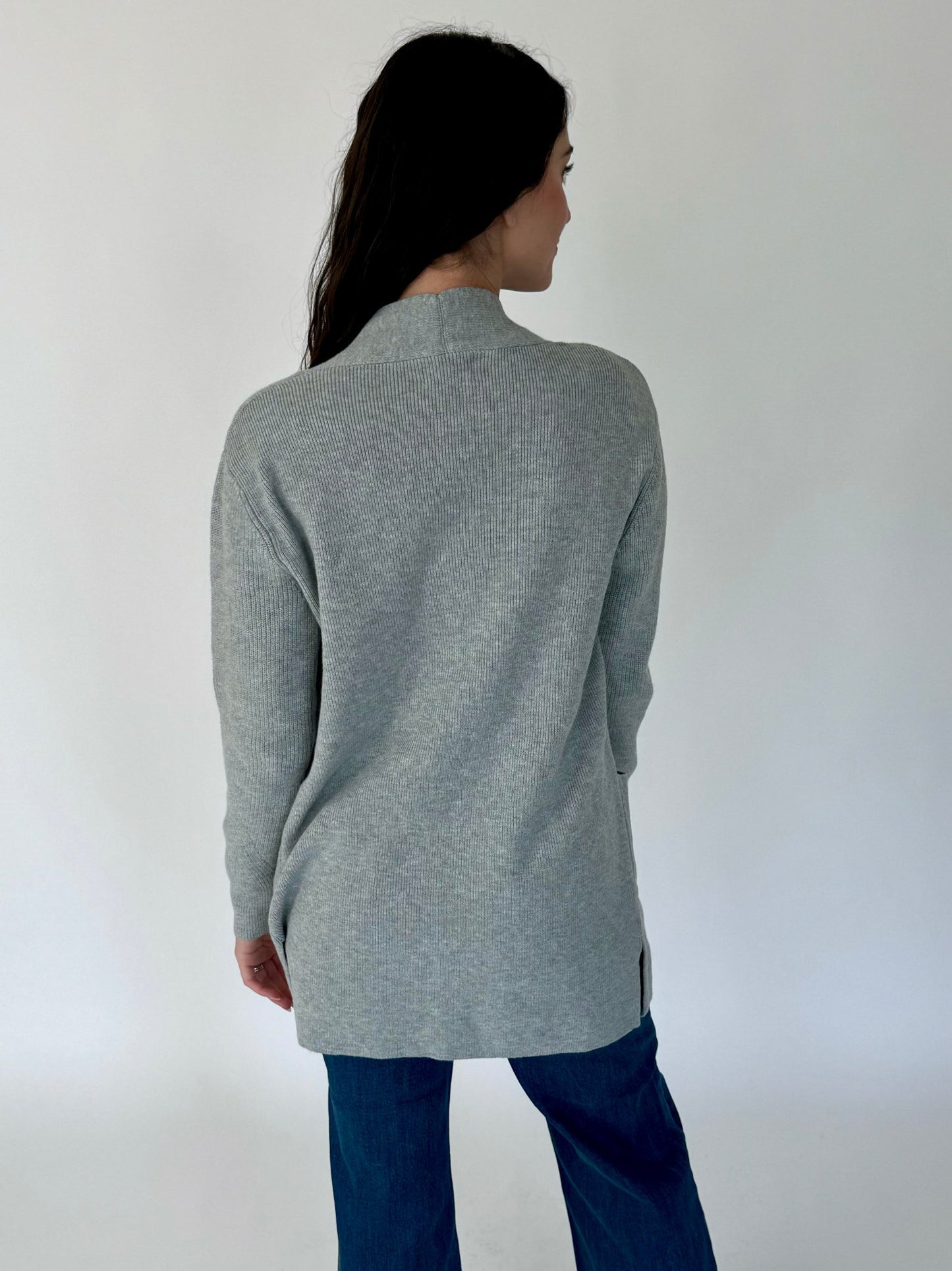 Hayden Grey Ribbed Cardigan