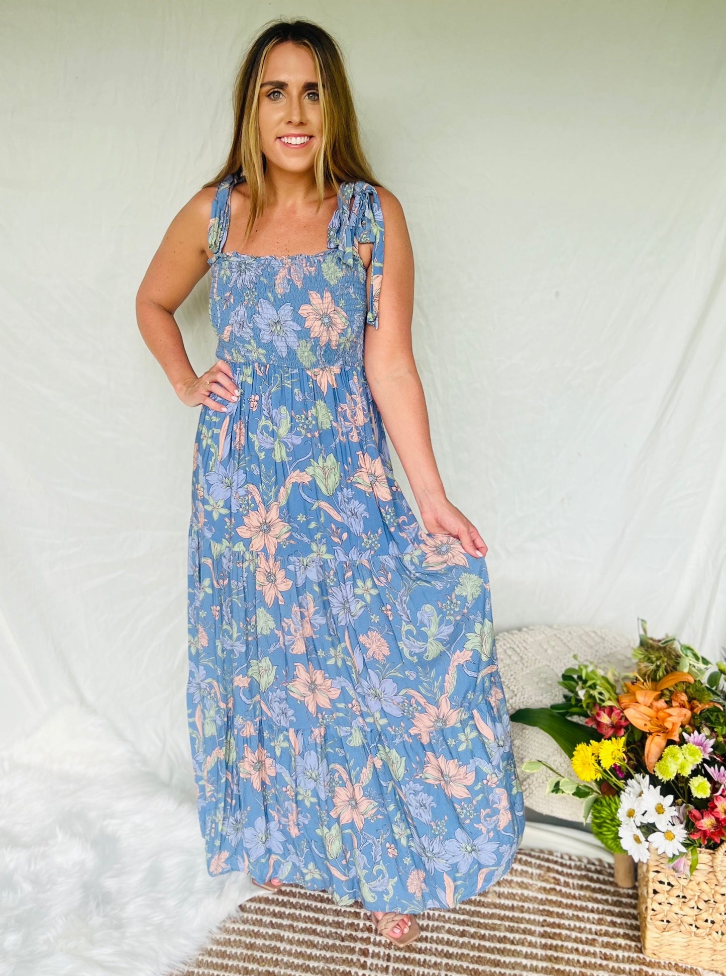Catching Feelings Floral Maxi Dress