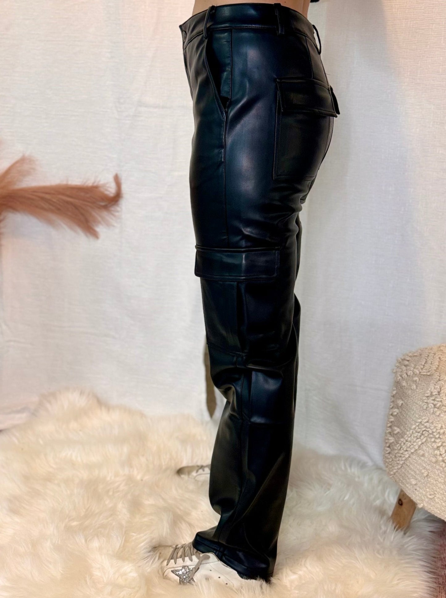 Monroe Leather Cargo Pants