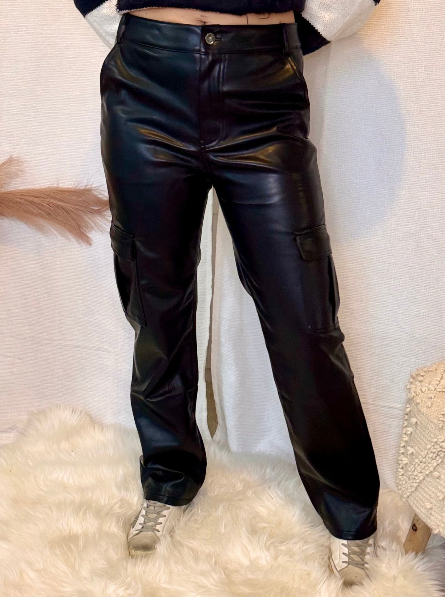Monroe Leather Cargo Pants