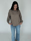 Arielle Mocha Crewneck Knit Top