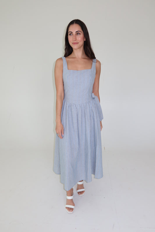 Laurie Blue Stripe Maxi Dress