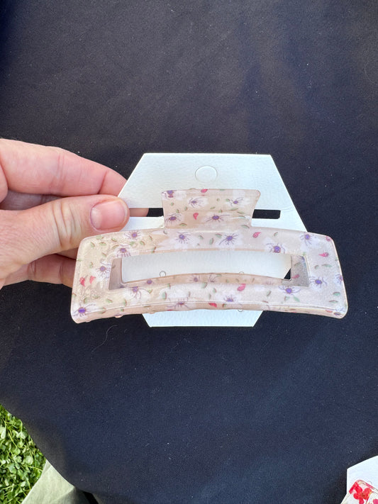 Floral Claw Clips