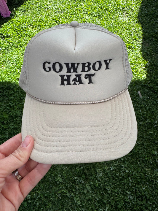 Cowboy hat trucker hat