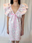 Adriana Pink/Ivory Floral Mini Dress