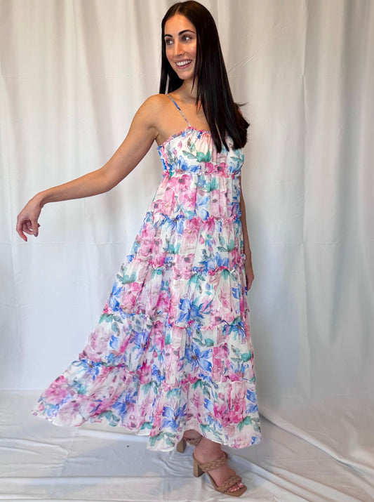 Celine Multi Floral Maxi Dress