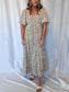 Lucy Cross Strap Cream Floral Maxi Dress