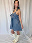 Reese Navy Gingham Mini Dress