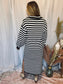 Parker Striped Collared Shirt Midi Dress