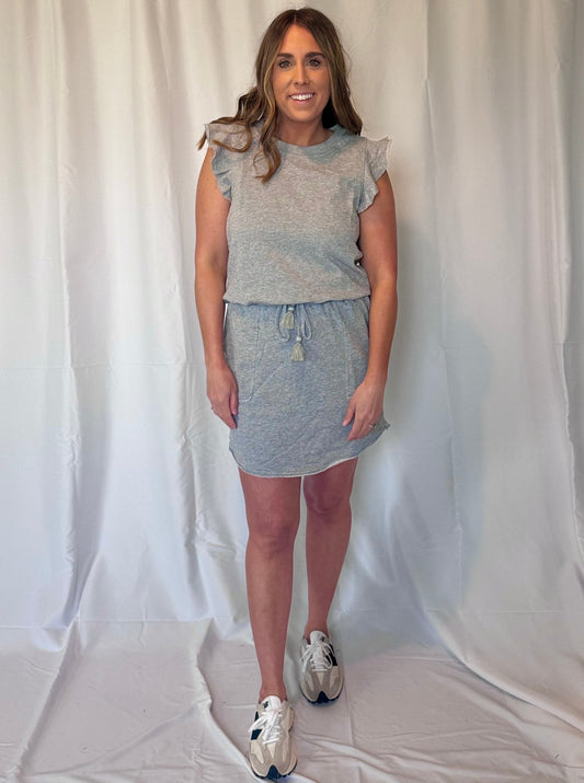 Sloan Grey Skirt and Top Matching Set