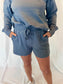 Madi Blue top and shorts matching set