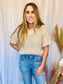 Piper Collared Short Sleeve Knit Top