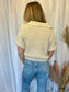 Piper Collared Short Sleeve Knit Top